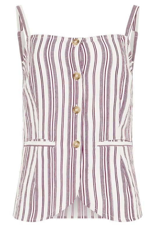 LTS Tall Women's Red Stripe Button Waistcoat | Long Tall Sally 6