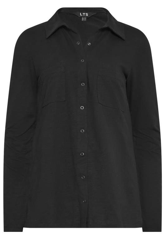 LTS Tall Women's Black Cotton Jersey Shirt | Long Tall Sally 6