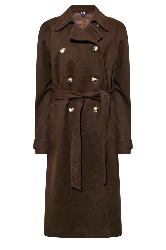 LTS Tall Womens Chocolate Brown Formal Trench Coat | Long Tall Sally 6