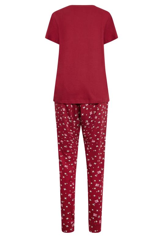 LTS Tall Red Christmas Present Print Pyjama Set | Long Tall Sally  6
