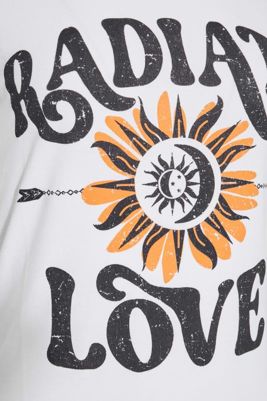 LTS Tall Women's White 'Radiate Love' Slogan T-Shirt | Long Tall Sally 5
