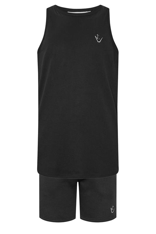 IronRhino Big & Tall Black 'Rest Day' Vest & Short Set