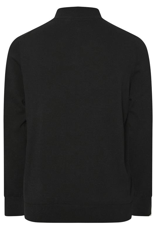 LYLE & SCOTT Big & Tall Black Quarter Zip Jumper | BadRhino 4
