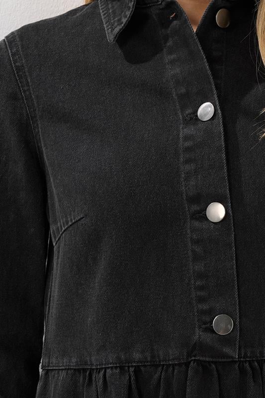 LTS Tall Black Denim Midaxi Dress | Long Tall Sally 4