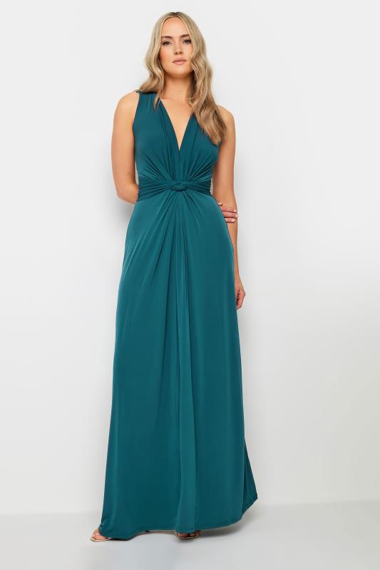 Tall  LTS Tall Womens Blue Knot Front Maxi Dress