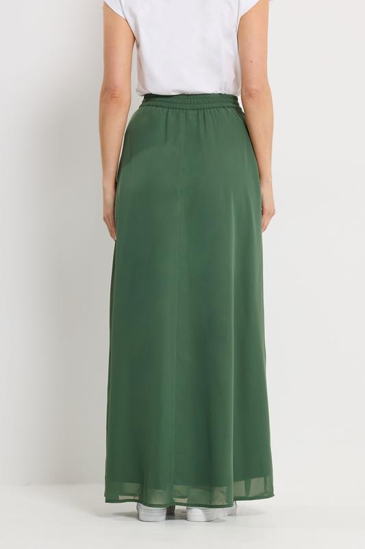 LTS Tall Women's Forest Green Tie Waist Maxi Skirt | Long Tall Sally 3