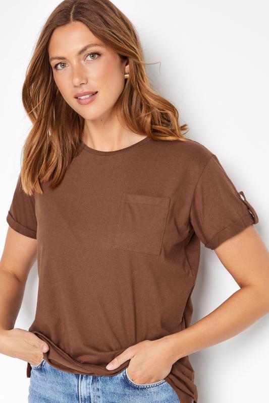 Tall Women's LTS Brown Short Sleeve Pocket T-Shirt | Long Tall Sally 4