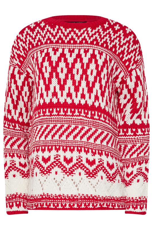 LTS Tall Red & White Fairisle Jumper | Long Tall Sally 5