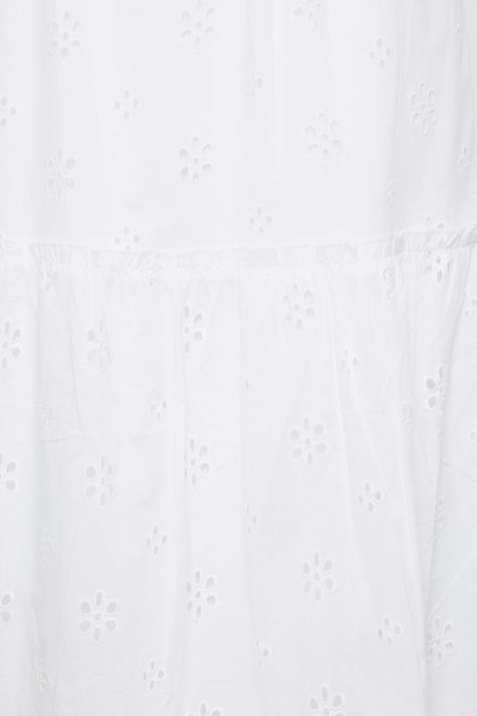 LTS Tall Women's White Broderie Anglaise Tiered Maxi Skirt | Long Tall Sally 3