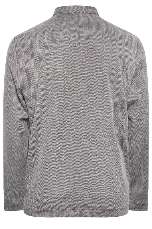 STUDIO A Big & Tall Grey Zip Through Jacket | BadRhino 5