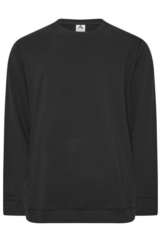 STUDIO A Big & Tall Black Crew Neck Sweatshirt