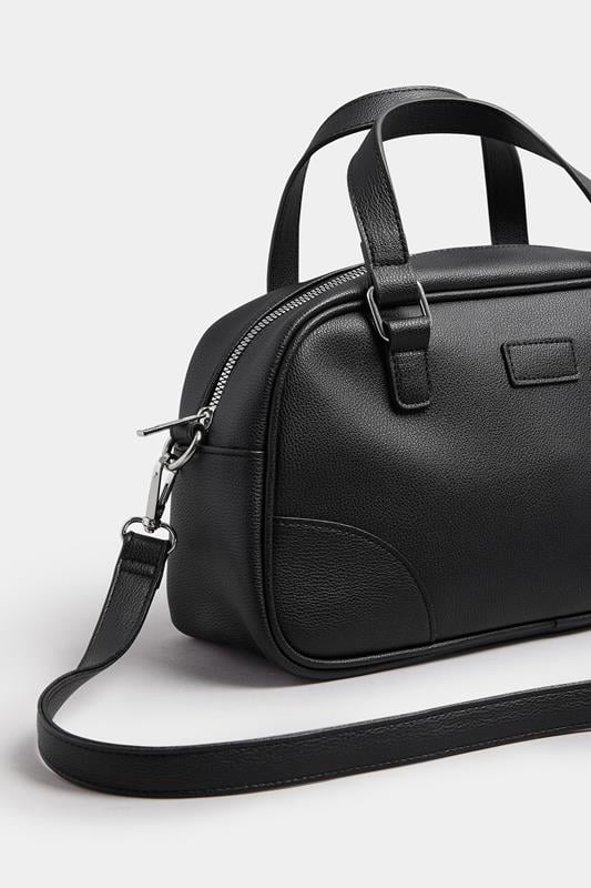 Black Faux Leather Cross Body Bag | Yours Clothing 5