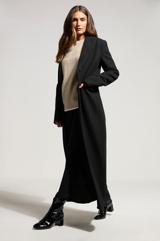 LTS Tall Black Formal Maxi Coat | Long Tall Sally 2