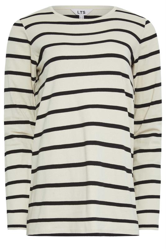 LTS Tall 2 PACK Stone Brown & Black Stripe Long Sleeve Cotton T-Shirt | Long Tall Sally  8
