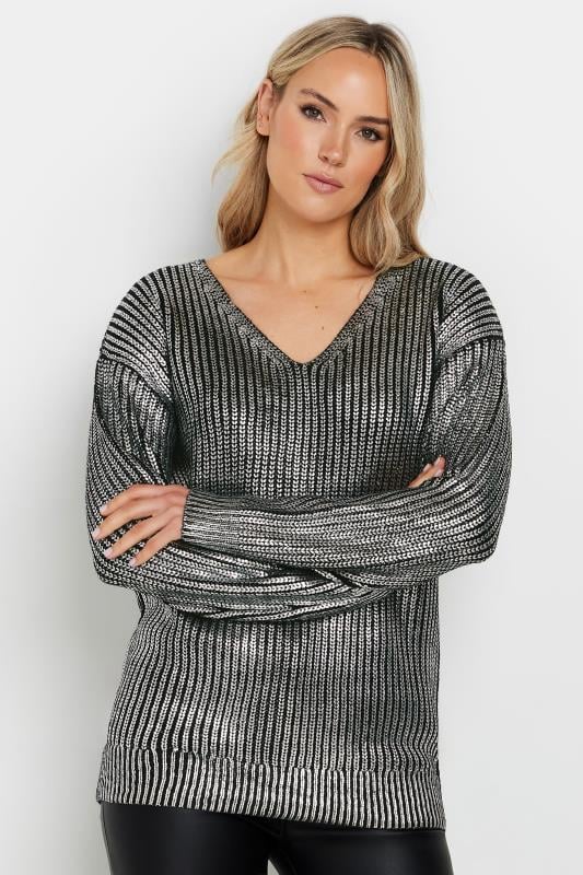 LTS Tall Women's Black Foil Jumper | Long Tall Sally 2