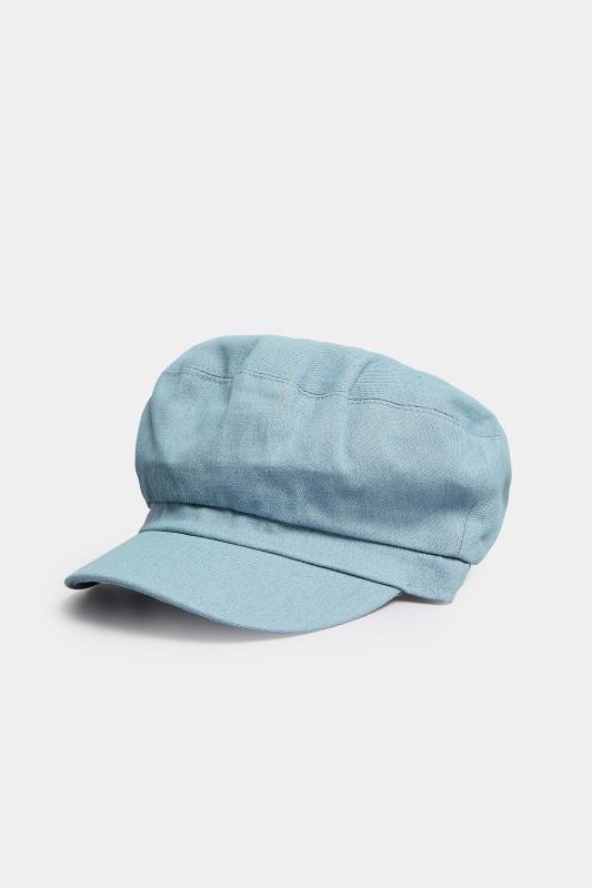 Light Blue Denim Baker Boy Hat | Yours Clothing 2