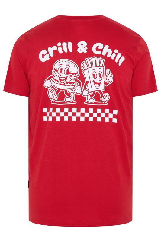 BadRhino Big & Tall Red Extra Long 'Grill & Chill' T-Shirt | BadRhino 7