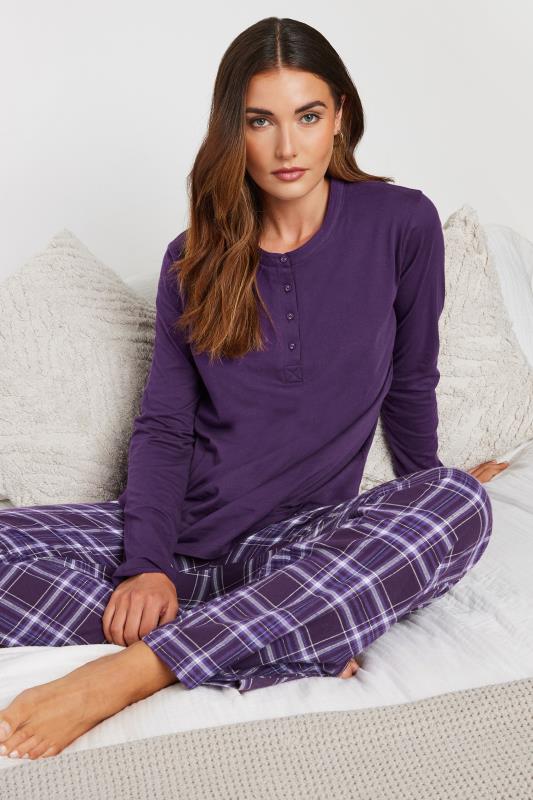 Tall  LTS Tall Purple Cotton Pyjama Top