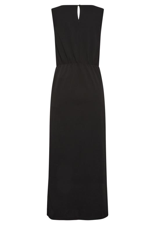 LTS Tall Women's Black Pleat Detail Midi Dress | Long Tall Sally 7