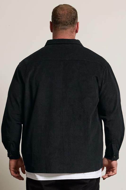 BadRhino Big & Tall Black Corduroy Overshirt | BadRhino 3