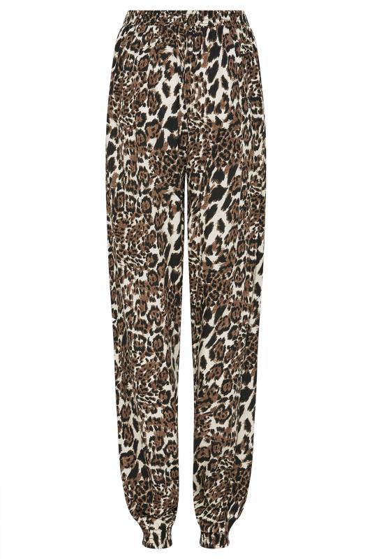 LTS Tall Women's Brown Leopard Print Joggers | Long Tall Sally 5