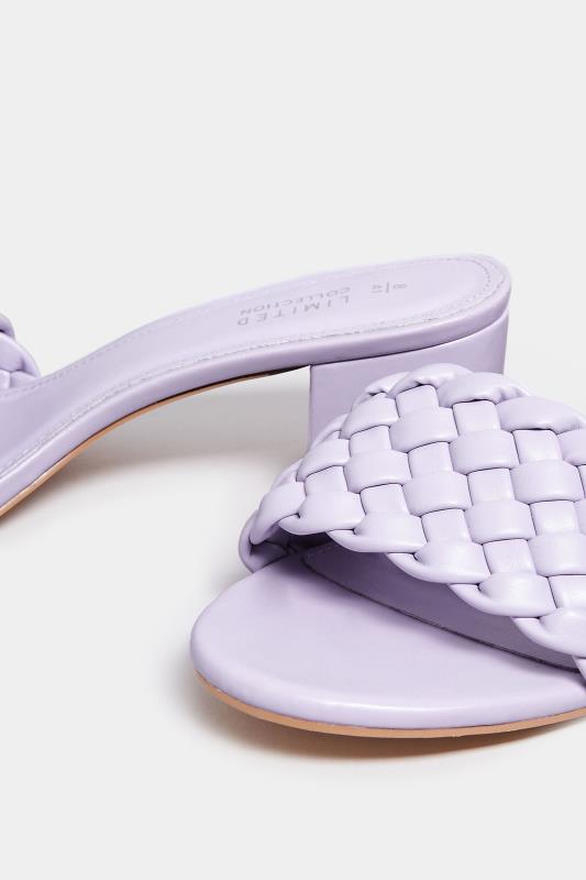 LIMTIED COLLECTION Lilac Plaited Mule In Wide E Fit & Extra Wide EEE Fit | Yours Clothing 5