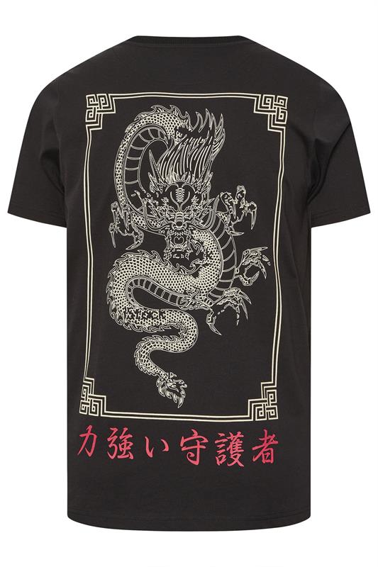 BadRhino Big & Tall Black Japanese Print T-Shirt | BadRhino 7