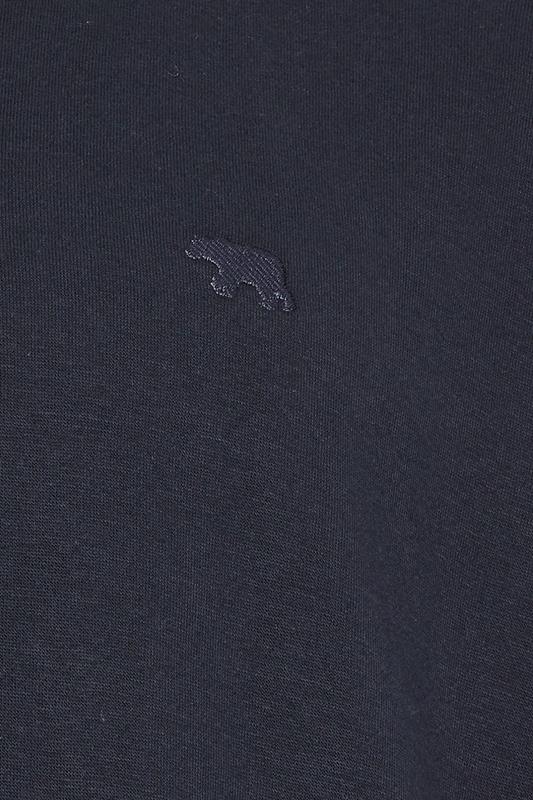 D555 Big & Tall Navy Blue Embroidery Quarter Zip Fleece | BadRhino 3