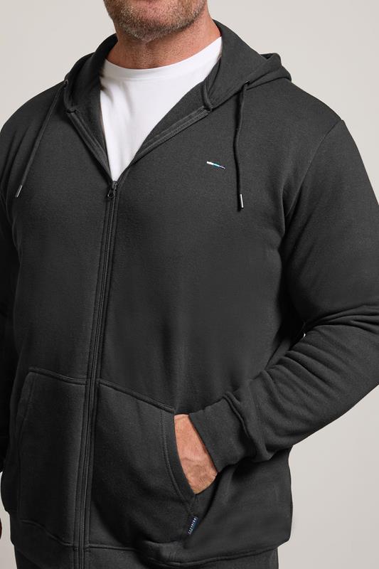 BadRhino Black Essential Zip Through Hoodie | BadRhino 5