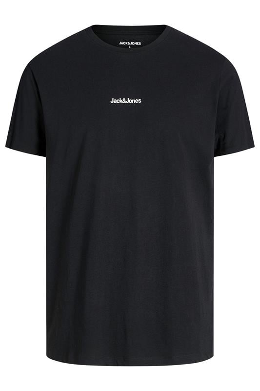 JACK & JONES Big & Tall Black Crew Neck Graphic T-Shirt 1