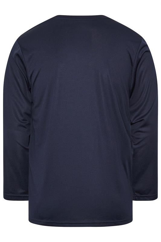 IronRhino Big & Tall Navy Blue Performance Long Sleeve T-Shirt | BadRhino 6