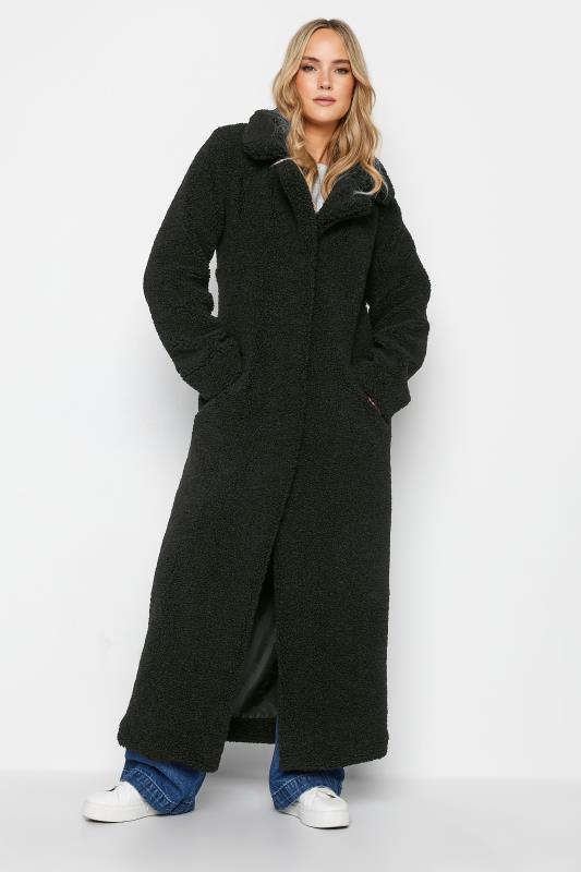 Tall Women's LTS Black Teddy Maxi Coat | Long Tall Sally 2
