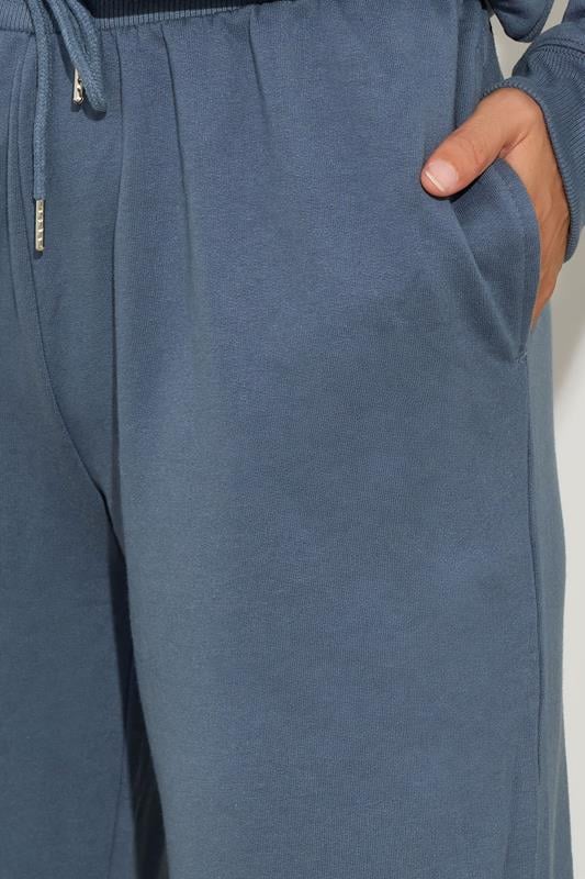 LTS Tall Denim Blue Wide Leg Joggers | Long Tall Sally 5