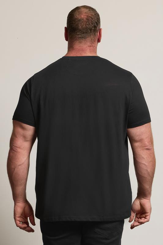 BadRhino Big & Tall Black Skull & Crossbones Graphic T-Shirt 3