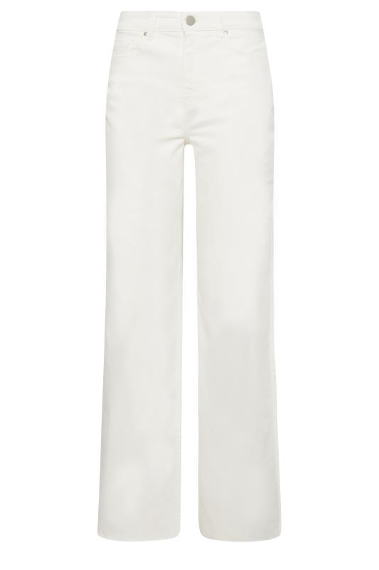 LTS Tall Women's White Stretch Wide Leg Jeans | Long Tall Sally 4
