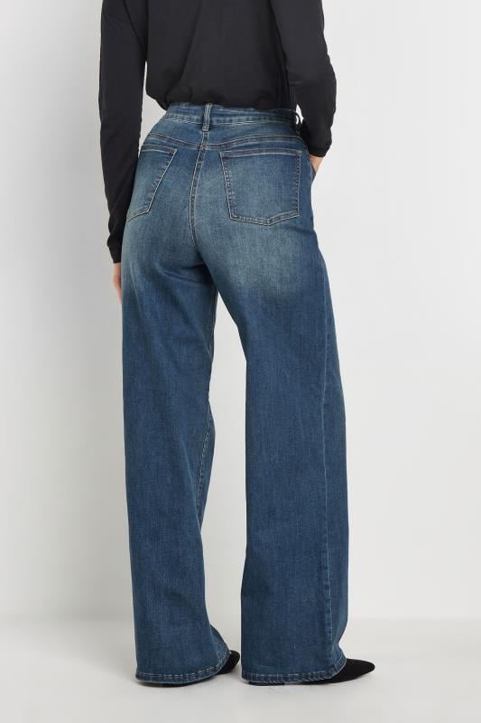 LTS MADE FOR GOOD Tall Blue Wash Wide Leg Jeans | Long Tall Sally 3