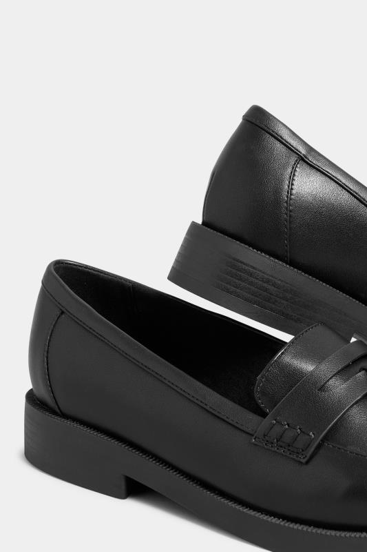 Black Faux Leather Tassel Loafers In Wide E Fit & Extra Wide EEE Fit | Yours Clothing 5