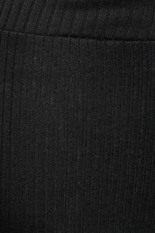 LTS Tall Women's Black Ribbed Slim Leg Trousers | Long Tall Sally  3