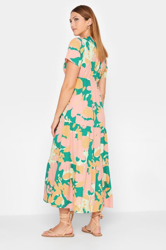 LTS Tall Women's Green Floral Tiered Midi Dress | Long Tall Sally 4