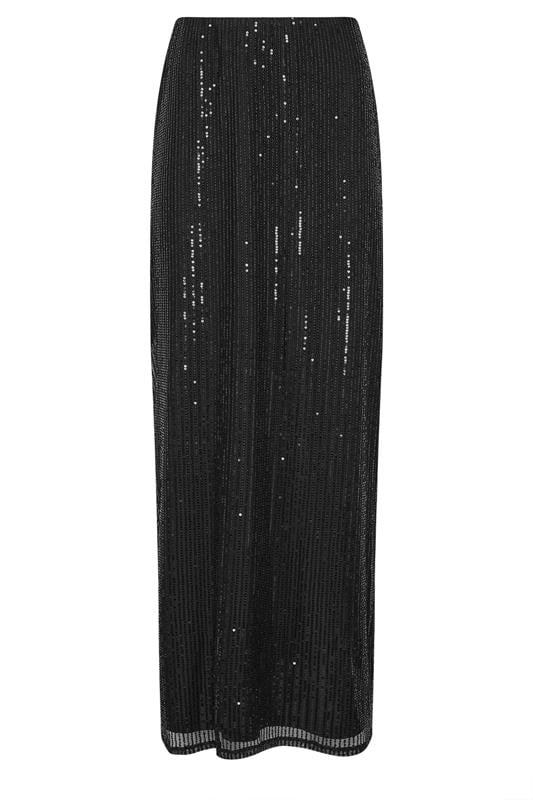 LTS Tall Black Sequin Maxi Skirt | Long Tall Sally 1
