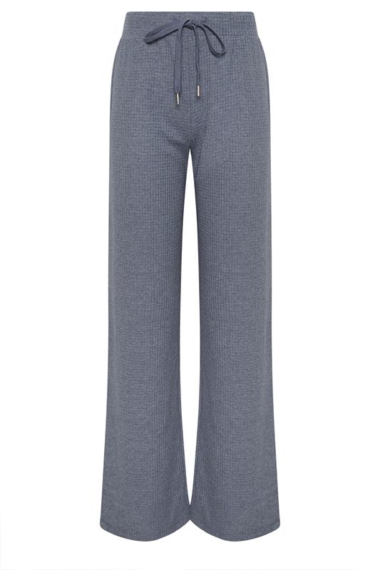 LTS Tall Denim Blue Waffle Lounge Trousers | Long Tall Sally 5