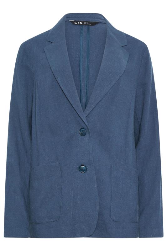 LTS Tall Women's Navy Blue Linen Blazer | Long Tall Sally 5