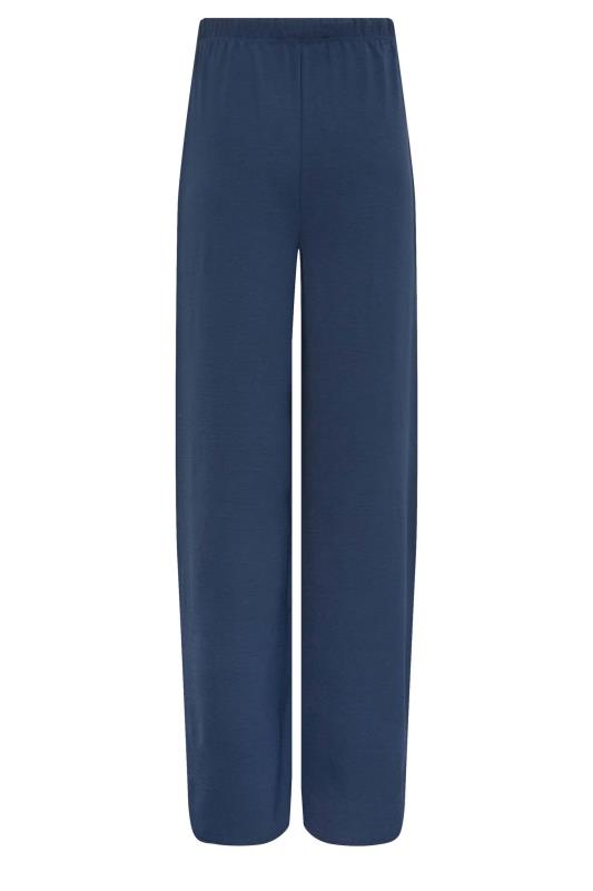 LTS Tall Navy Blue Crepe Wide Leg Trousers | Long Tall Sally