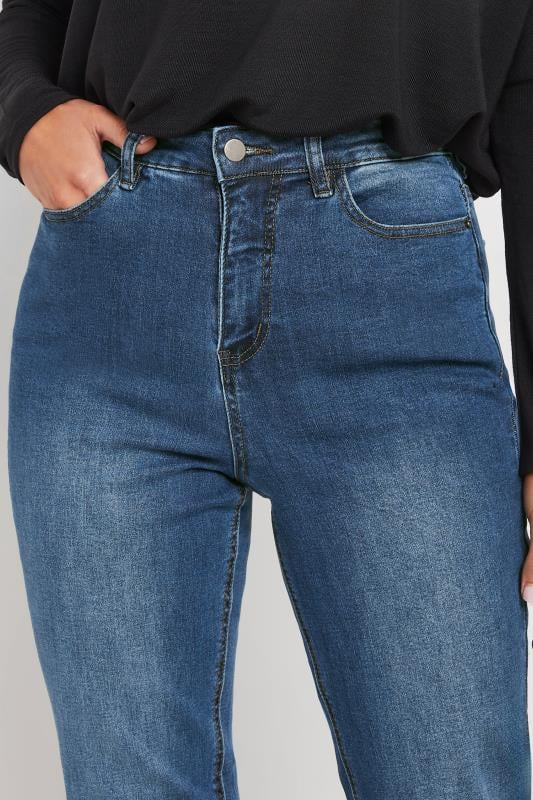 LTS PREMIUM Tall Womens Mid Blue IVY Stretch Straight Leg Jeans | Long Tall Sally 4