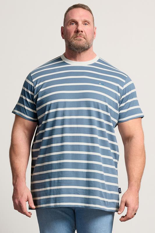  BadRhino Big & Tall Blue Extra Long Stripe T-Shirt