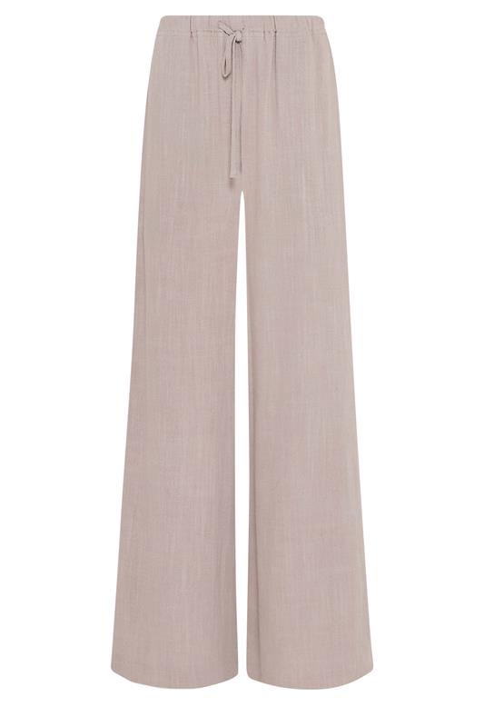 LTS Tall Women's Natural Brown Linen Cropped Trousers | Long Tall Sally 6