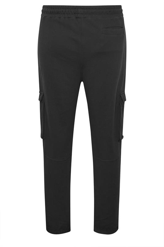 STUDIO A Big & Tall Black Cargo Joggers | BadRhino 3