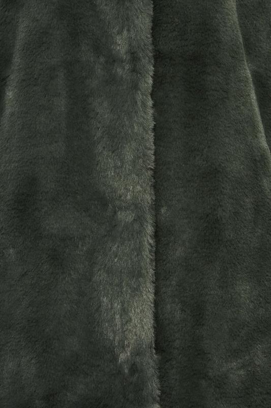 LTS Tall Dark Green Faux Fur Gilet | Long Tall Sally 7