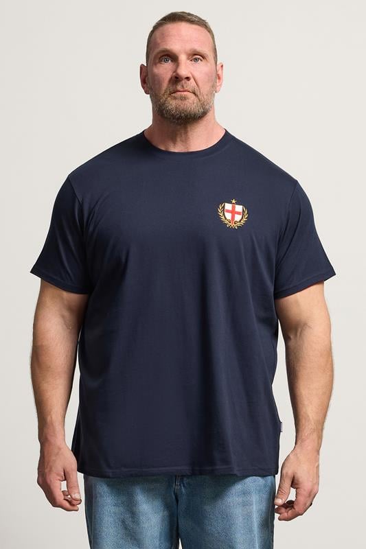 BadRhino Big & Tall Navy Blue England Crest T-Shirt