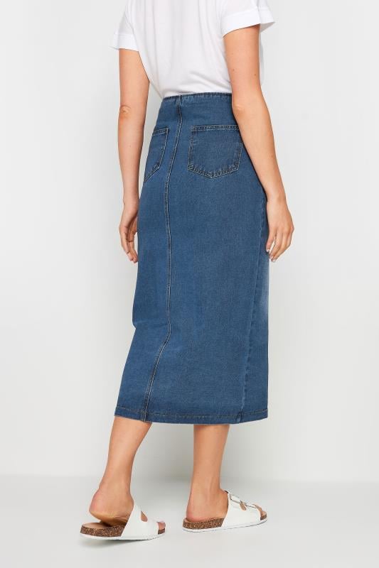 LTS Tall Blue Full Zip Denim Skirt | Long Tall Sally 4